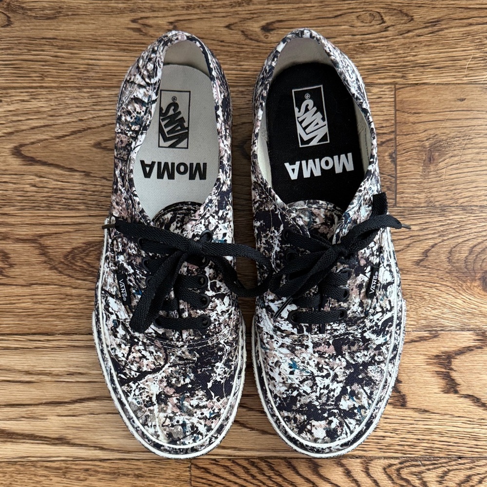 Vans x MoMA Jackson Pollock Collab Sneakers, Camo/Black + White Canvas Sneakers - Picture 2 of 11